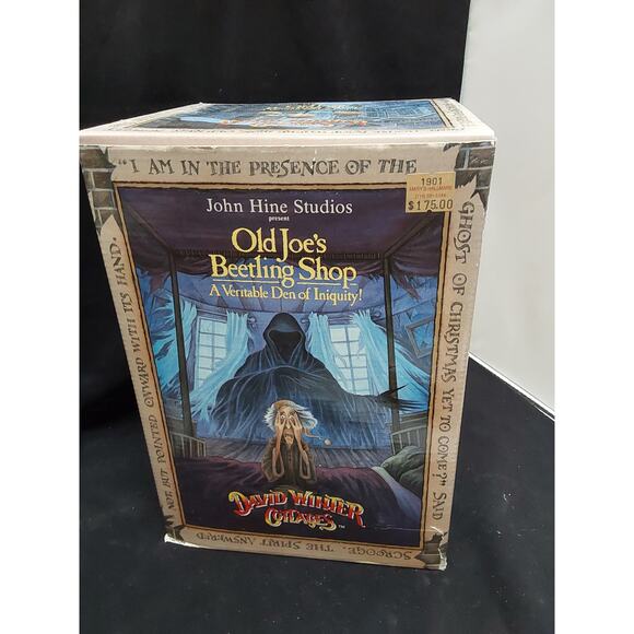 David Winter Cottage Old Joe's Beetling Shop Christmas Box with Certificate - Picture 4 of 4